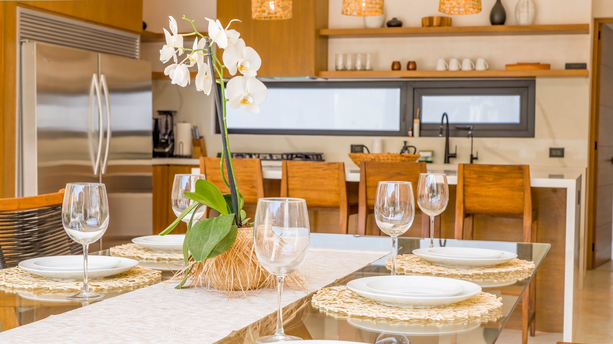 Dining area and kitchen