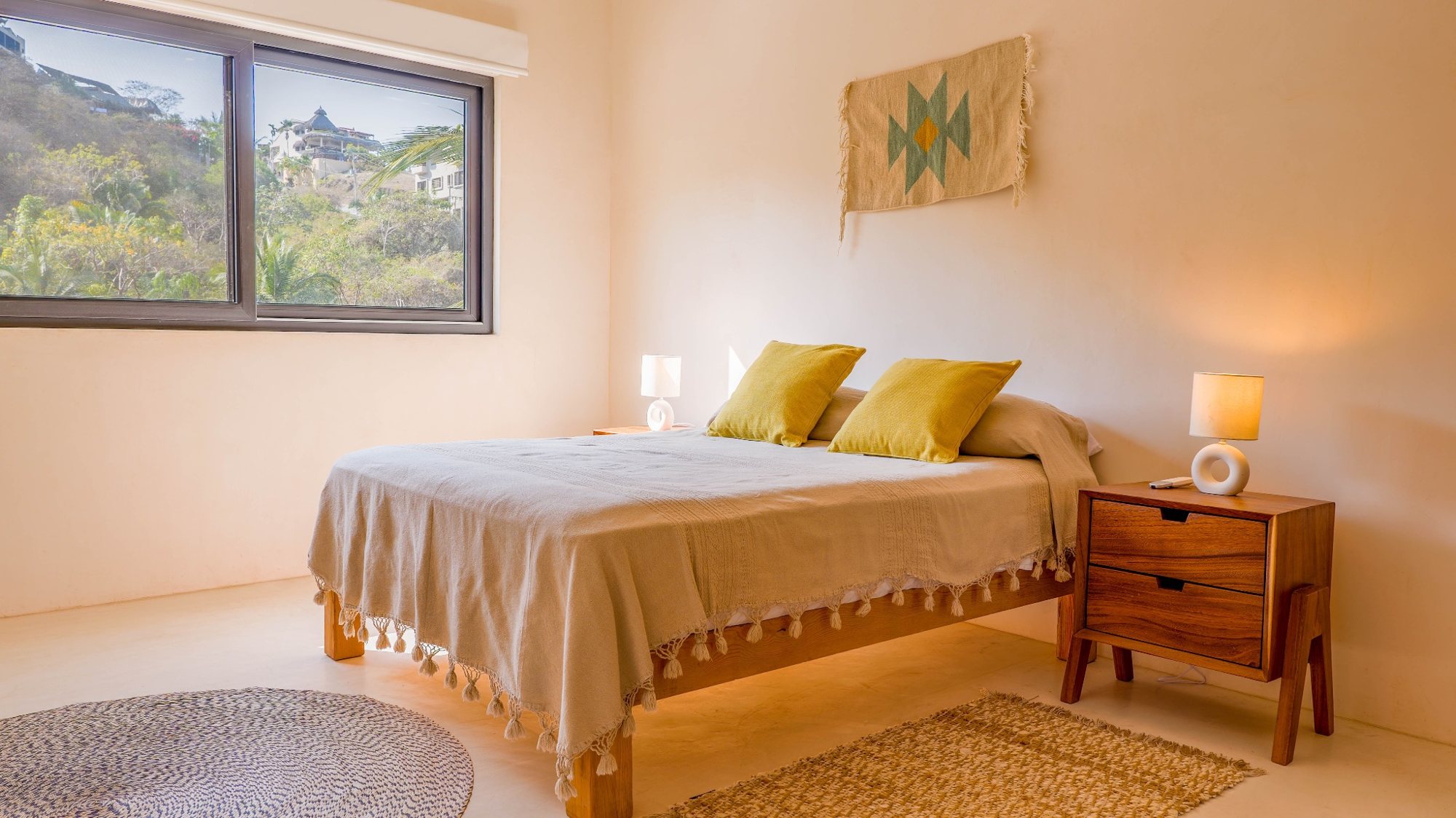 Bright guest bedroom